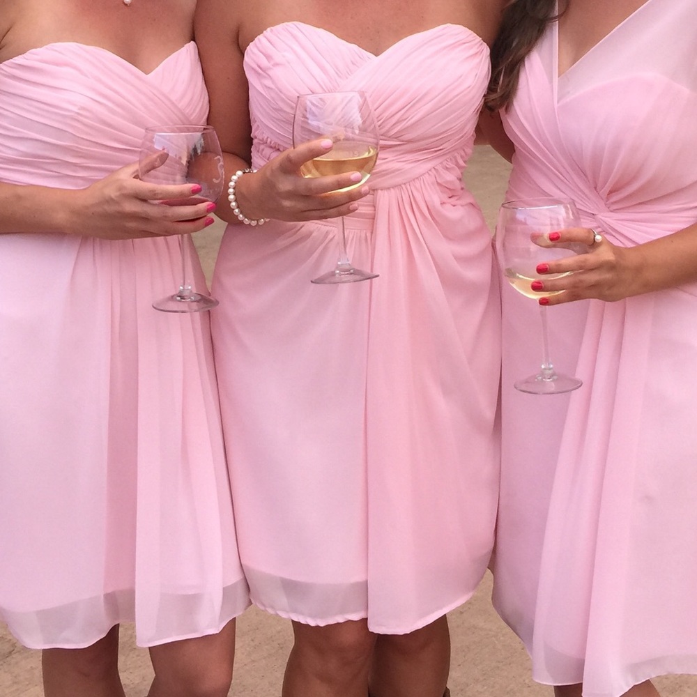 Light pink bridesmaid dress B2 jasmine belsoie